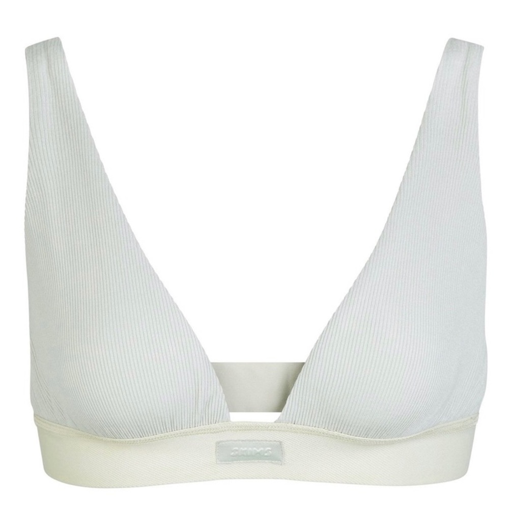 SKIMS Soft Lounge Plunge Bralette in Talc